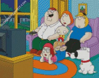 Family guy animation diamond painting