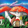 Fantasy Toadstools House diamond painting