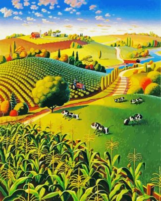 Farm Plantation Landscape diamond painting