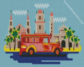 Filippinio Jeepney diamond painting