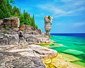 Flowerpot Island Ontario diamond painting