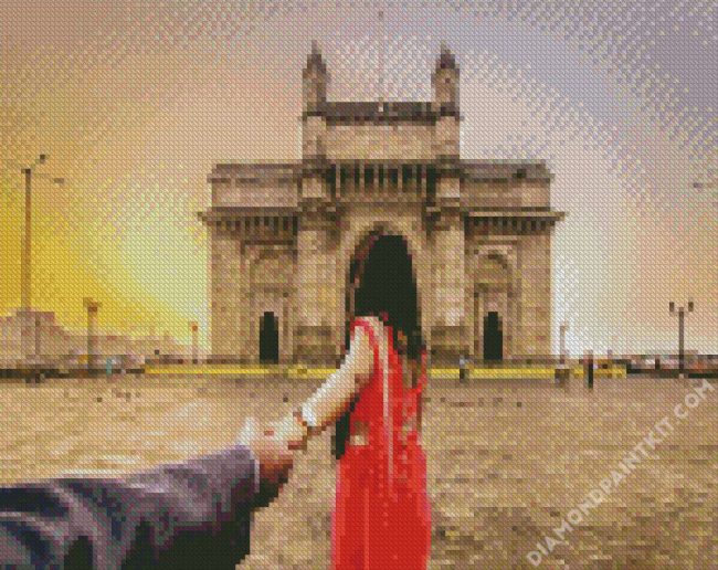 Follow Me To Gateway Of India diamond painting