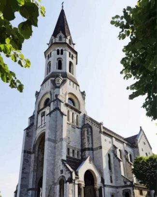 France Annecy Cathedral diamond painting