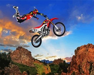 Freestyle Motocross diamond painting