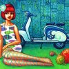 Girl With Lambretta Scooter diamond painting