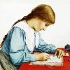 Girl Wrinting Letter diamond painting