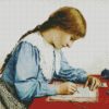 Girl Wrinting Letter diamond painting