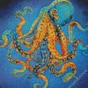 Golden Octopus diamond painting