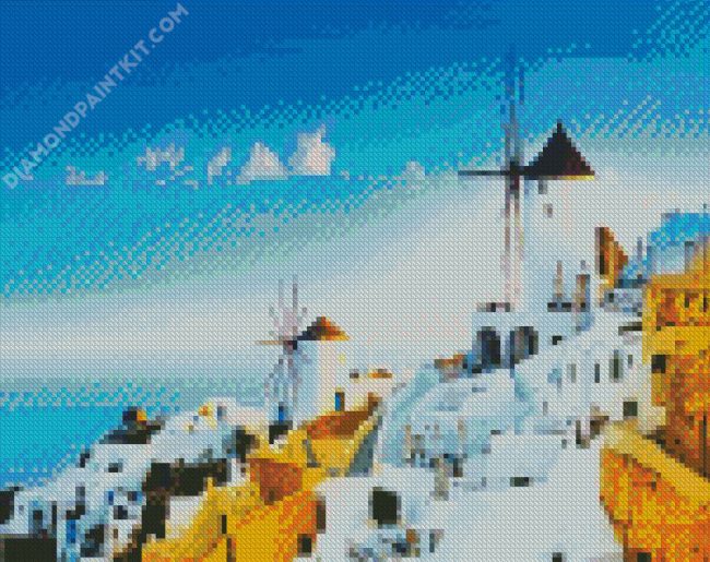 Greece Mykonos Island diamond painting