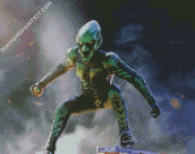 Creepy Green Goblin diamond painting