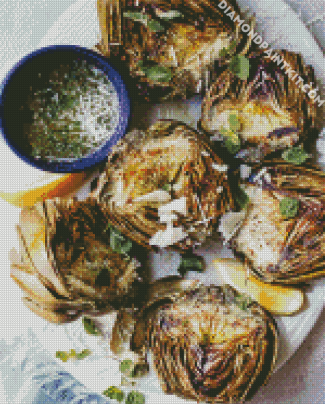 Grilled Artichokes diamond painting