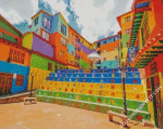 Guatape Colorful Houses diamond painting