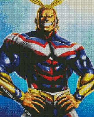 All Might Superhero diamond painting