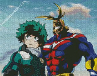 All Might And Deku diamond painting