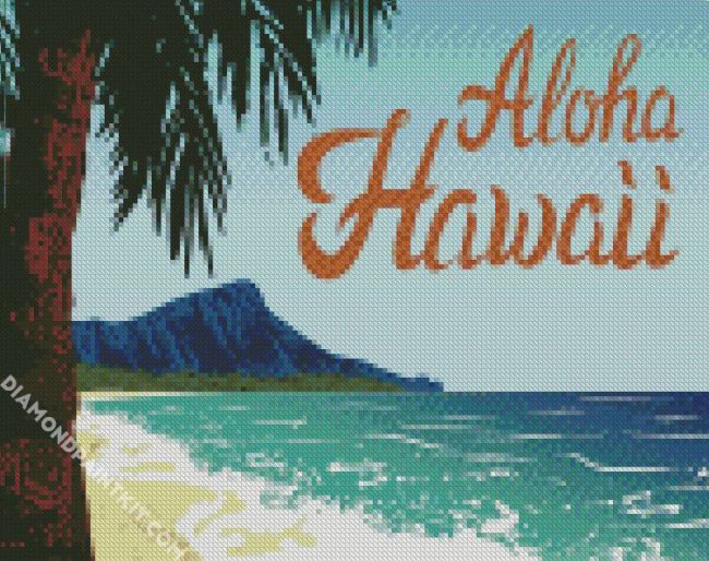 Aloha Hawaii Poster diamond painting