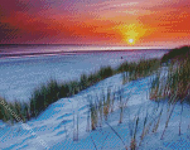 Ameland Beach At Sunset diamond painting