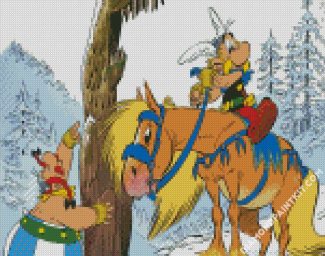 Asterix And Obelix And The Horse diamond painting