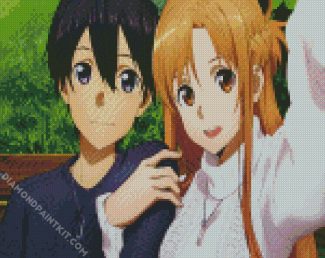 Asuna And Kirito diamond painting