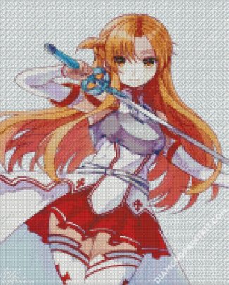 Asuna With Her Sword diamond painting