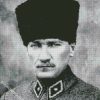 Black And White Mustafa Kemal Ataturk diamond painting