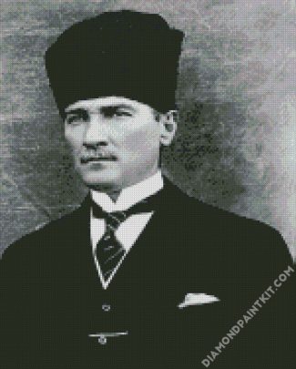 Black And White Mustafa Kemal Ataturk President diamond painting