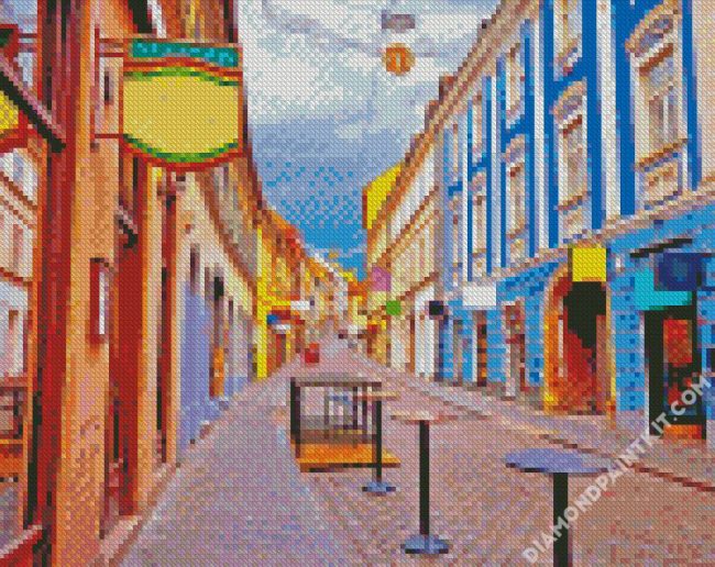 Colorful Street In Zagreb diamond painting