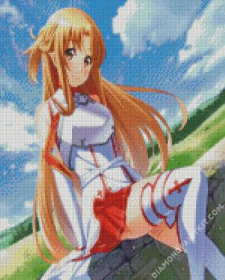 Cute Anime Character Asuna diamond painting