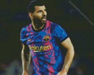 FCB Player Sergio Aguero diamond painting