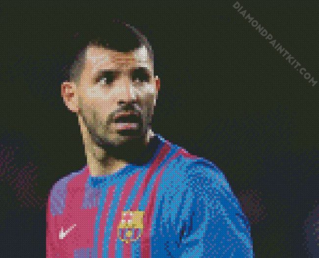 Footballer Sergio Aguero diamond painting