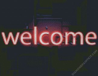 Neon Welcome diamond painting