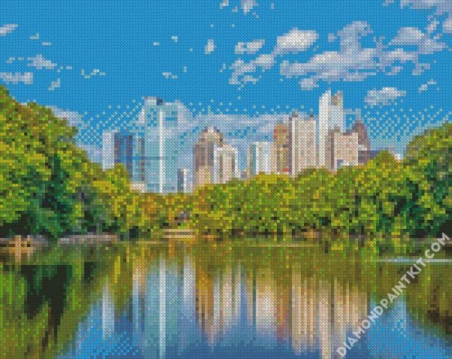 Piedmont Park Atlanta diamond painting