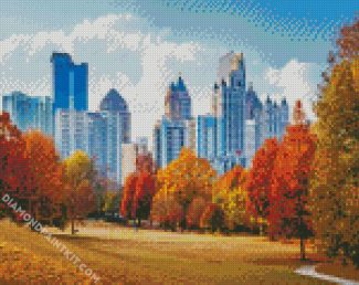 Piedmont Park Atlanta Georgia diamond painting