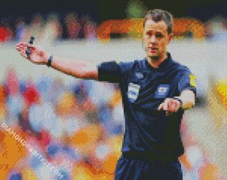 Referee Stuart Attwell diamond painting