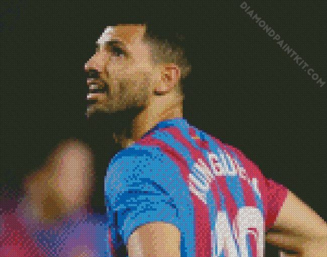 Sergio Aguero FCB Footballer diamond painting