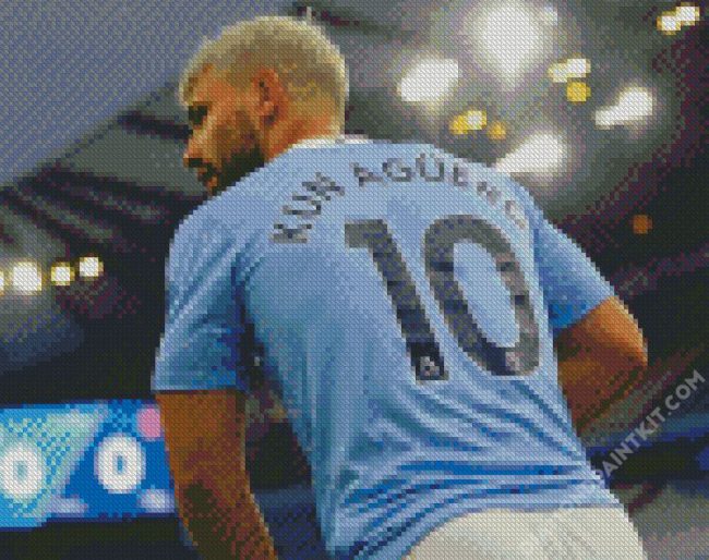 Sergio Aguero In The Stadium diamond painting