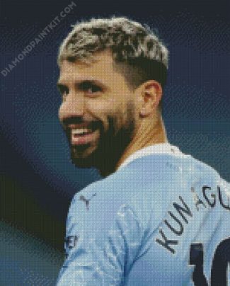 Sergio Aguero Smiling diamond painting