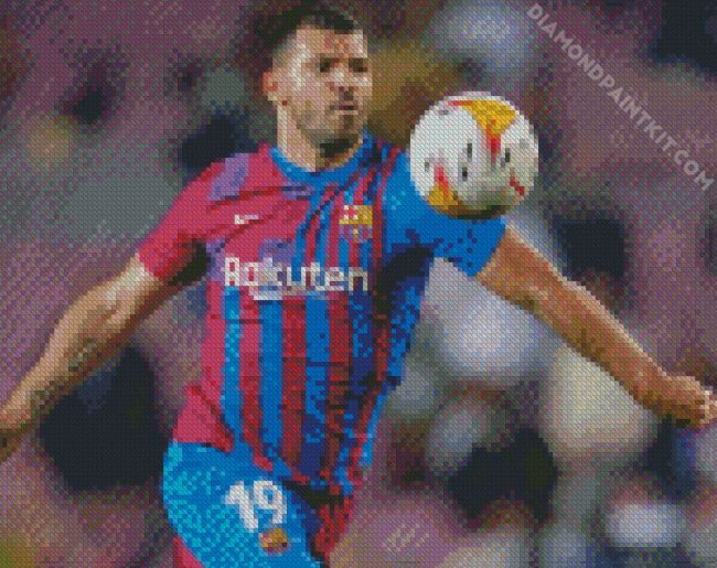 Sergio Aguero With FCB diamond painting