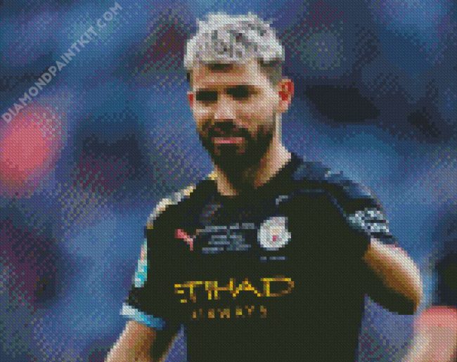 Sergio Aguero Manchester City diamond painting