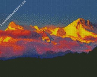 Sunset In Annapurna diamond painting