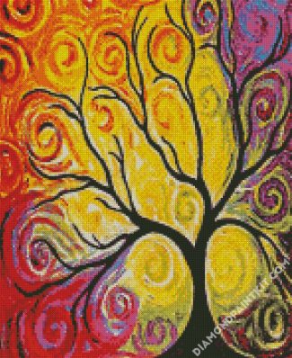 Swirling Tree diamond painting