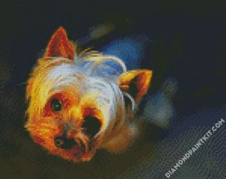 Teacup Yorkshire Terrier diamond painting