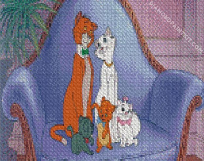 The Aristocats Family diamond painting