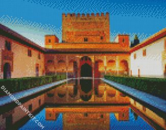 Alhambra Palace Reflection diamond painting