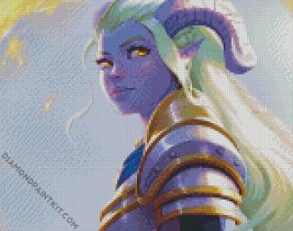 Beautiful Draenei Girl diamond painting