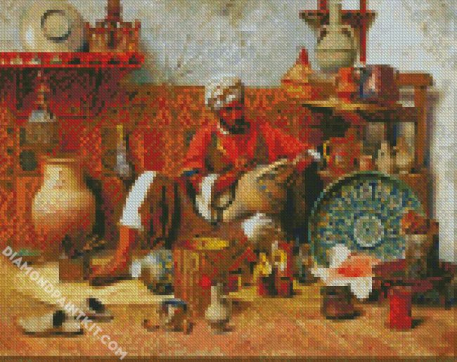 Atelier De Poterie Tangier By Jean Discart diamond painting