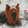 Long Hair Yorkshire Terrier And Dog Doll diamond painting