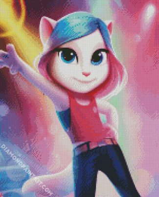 My Talking Angela Dancing diamond painting