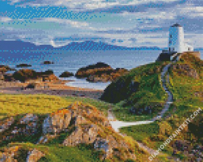 snowdonia national park Lighthouse anglesey diamond painting