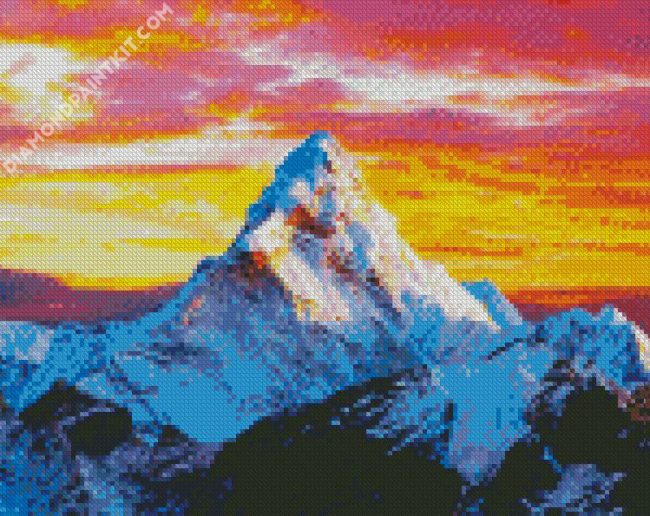 Sunset In Annapurna Mountains diamond painting