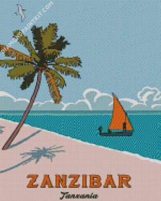 Tanzania Zanzibar Poster diamond painting